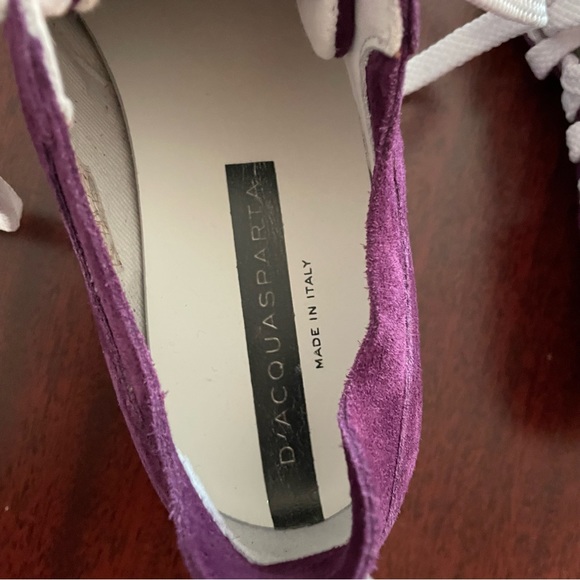 D’acquasparta Firenze Women’s Purple Suede Leather Sneakers Made in Italy - Picture 5 of 10